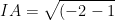 IA=\sqrt{(-2-1)^2+(2-(-2))^2}=5